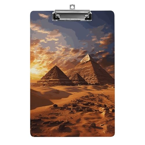 Acryl-Klemmbrett, A4-Größe, leicht und langlebig, mit Loch zum Aufhängen aus Edelstahl, ägyptische Pyramiden, tragbarer Dokumenten-Organizer, hält 80–100 Blatt für Büro, Zuhause, Gebrauch Acryl-Klemmbrett, A4-Größe, leicht und langlebig, mit Loch zum Aufhängen aus Edelstahl, ägyptische Pyramiden, tragbarer Dokumenten-Organizer, hält 80–100 Blatt für Büro, Zuhause, Gebrauch von STVNKML