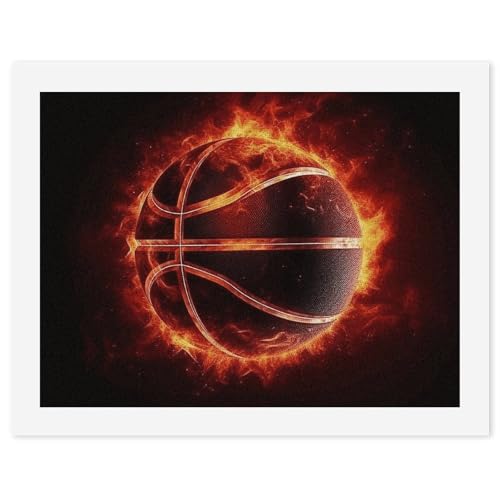 STVNKML Malen nach Zahlen-Set für Erwachsene und Anfänger, DIY Erwachsene Malen nach Zahlen Kits auf Leinwand, Basketball im Feuer, digitale Ölzahlen, Malsets für Heimdekoration, Geschenk, 30 x 40 cm STVNKML Malen nach Zahlen-Set für Erwachsene und Anfänger, DIY Erwachsene Malen nach Zahlen Kits auf Leinwand, Basketball im Feuer, digitale Ölzahlen, Malsets für Heimdekoration, Geschenk, 30 x 40 cm von STVNKML