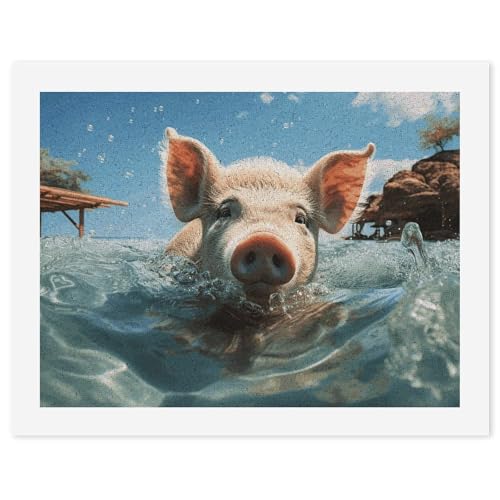 STVNKML Malen nach Zahlen-Set für Erwachsene und Anfänger, DIY Erwachsene Malen nach Zahlen Kits auf Leinwand, PigSwim Bathe, digitale Ölnummern-Malerei-Sets für Heimdekoration, Geschenk, 30 x 40 cm STVNKML Malen nach Zahlen-Set für Erwachsene und Anfänger, DIY Erwachsene Malen nach Zahlen Kits auf Leinwand, PigSwim Bathe, digitale Ölnummern-Malerei-Sets für Heimdekoration, Geschenk, 30 x 40 cm von STVNKML