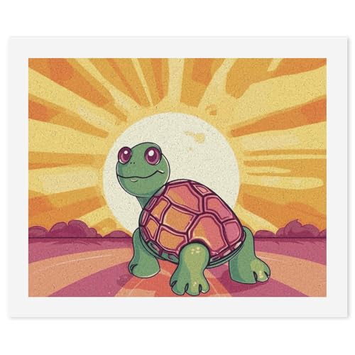 STVNKML Malen nach Zahlen-Set für Erwachsene und Anfänger, DIY Erwachsene Malen nach Zahlen Kits auf Leinwand, Schildkröte in der Sonne, digitale Ölnummern-Malsets für Heimdekoration, Geschenk, 40 x STVNKML Malen nach Zahlen-Set für Erwachsene und Anfänger, DIY Erwachsene Malen nach Zahlen Kits auf Leinwand, Schildkröte in der Sonne, digitale Ölnummern-Malsets für Heimdekoration, Geschenk, 40 x von STVNKML