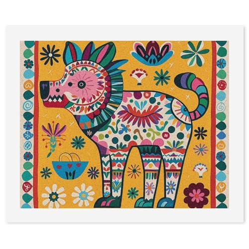 STVNKML Malen nach Zahlen-Set für Erwachsene und Anfänger, DIY Erwachsene Malen nach Zahlen Kits auf Leinwand, mexikanisches Otomi-Tier, digitale Ölnummern-Malerei-Kits für Heimdekoration, Geschenk STVNKML Malen nach Zahlen-Set für Erwachsene und Anfänger, DIY Erwachsene Malen nach Zahlen Kits auf Leinwand, mexikanisches Otomi-Tier, digitale Ölnummern-Malerei-Kits für Heimdekoration, Geschenk von STVNKML