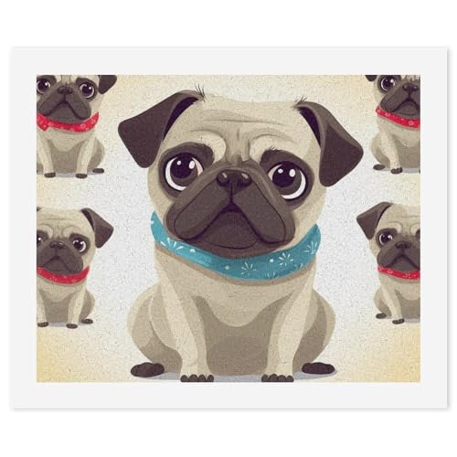 STVNKML Malen nach Zahlen-Set für Erwachsene und Anfänger, DIY Erwachsene Malen nach Zahlen Kits auf Leinwand, niedlicher Mops, digitale Ölnummern, Malset für Heimdekoration, Geschenk, 40 x 50 cm STVNKML Malen nach Zahlen-Set für Erwachsene und Anfänger, DIY Erwachsene Malen nach Zahlen Kits auf Leinwand, niedlicher Mops, digitale Ölnummern, Malset für Heimdekoration, Geschenk, 40 x 50 cm von STVNKML