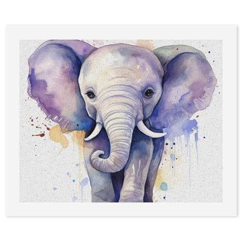 STVNKML Malen nach Zahlen-Set für Erwachsene und Anfänger, Malen nach Zahlen für Erwachsene, niedlicher Elefant, Aquarell, digitale Ölnummern, Malerei-Set für Heimdekoration, Geschenk, 40 x 50 cm STVNKML Malen nach Zahlen-Set für Erwachsene und Anfänger, Malen nach Zahlen für Erwachsene, niedlicher Elefant, Aquarell, digitale Ölnummern, Malerei-Set für Heimdekoration, Geschenk, 40 x 50 cm von STVNKML