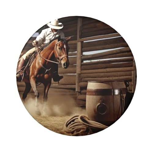 American West Rodeo Knopfnadeln, 6,1 cm, rund, Metall, personalisiertes Bild, Foto, Anstecknadel-Set für Bastelbedarf, Weihnachten, DIY-Projekte, 5 Stück von STVYUKL