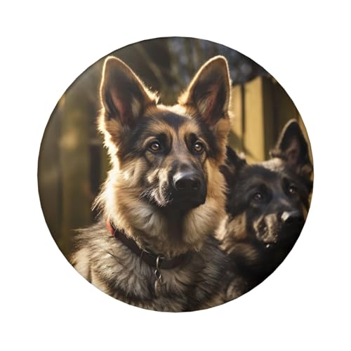 Anstecknadeln, Motiv: Deutscher Schäferhund, 6,1 cm, rund, Metall, personalisierbar, für Bild, Foto, Bastelbedarf, Weihnachten, Party, Projekte, 1 Stück von STVYUKL