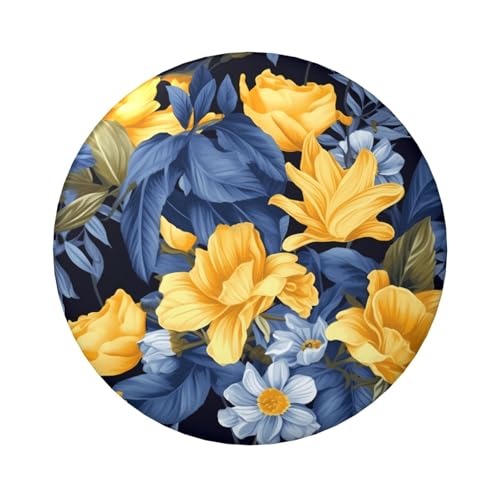 Blaue Basis, gelbe Blumen-Anstecknadeln, 6,1 cm, rund, Metall, personalisierte Bild-, Foto-Anstecknadeln, Set für Bastelbedarf, Weihnachten, DIY-Projekte, 12 Stück Blaue Basis, gelbe Blumen-Anstecknadeln, 6,1 cm, rund, Metall, personalisierte Bild-, Foto-Anstecknadeln, Set für Bastelbedarf, Weihnachten, DIY-Projekte, 12 Stück von STVYUKL