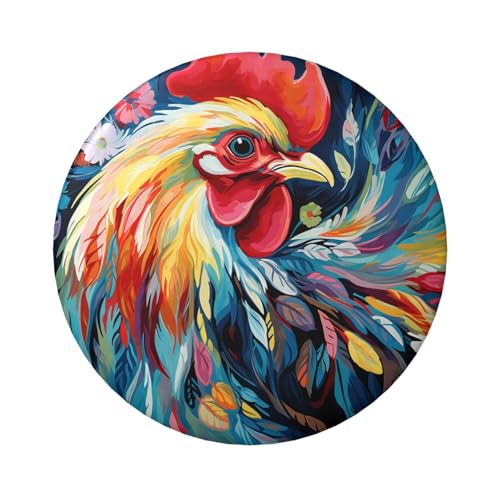 Bunte Huhn-Knopfnadeln, 6,1 cm, rund, Metall, personalisierbar, Bild, Foto, Anstecknadel-Set für Bastelbedarf, Weihnachten, DIY-Projekte, 20 Stück von STVYUKL