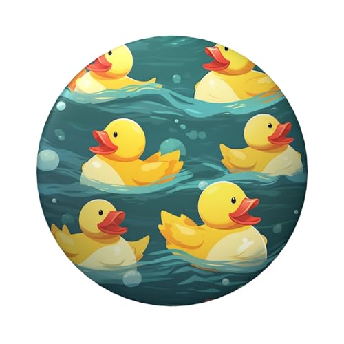 Gummi-Enten-Knopfnadeln, 6,1 cm, rund, Metall, personalisierbar, für Bild, Foto, Bastelbedarf, Weihnachten, Party, Projekte, 1 Stück von STVYUKL