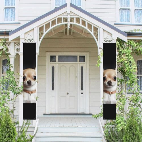 Vertikales Veranda-Banner zum Aufhängen, niedliches Chihuahua-Schild für Haustür, Veranda, hängende Flagge, Party-Banner, Outdoor, saisonaler Urlaub, Hochzeit, Hof, Dekoration, Bauernhaus Vertikales Veranda-Banner zum Aufhängen, niedliches Chihuahua-Schild für Haustür, Veranda, hängende Flagge, Party-Banner, Outdoor, saisonaler Urlaub, Hochzeit, Hof, Dekoration, Bauernhaus von STVYUKL