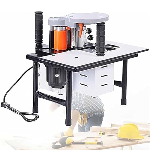 Kantenanleimmaschine, Holzkantenanleimmaschine, tragbar, einstellbare Geschwindigkeit und Temperatur, doppelseitiger Kleber, 10–60 mm Breite for gerade und bogenförmige Kanten(White) von STWBHW