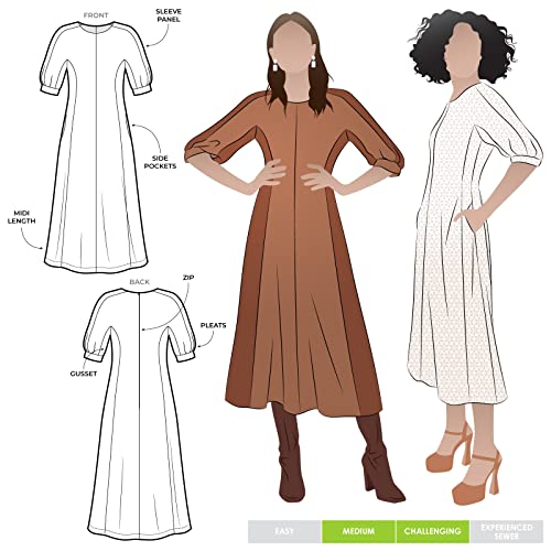 Style Arc Schnittmuster – Penelope gewebtes Kleid (Größen 38-50) von STYLEARC