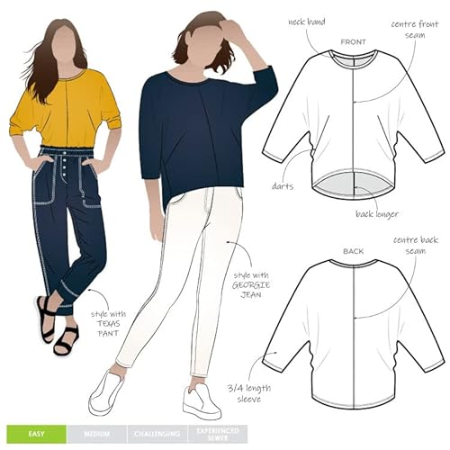 Style Arc Schnittmuster Rhea Strick-Top (Größe 18-30) von STYLEARC