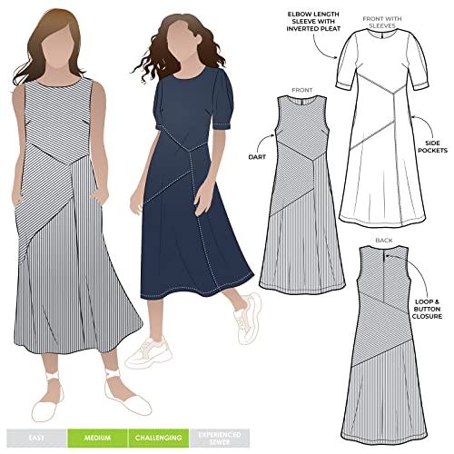 Style Arc Schnittmuster – Yvette gewebtes Kleid (Größen 04–16) von STYLEARC