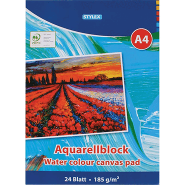STYLEX Aquarellblock - A4 185 g/qm 24 Blatt von STYLEX