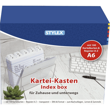 STYLEX Karteikasten Plastik -A6 transparent von STYLEX