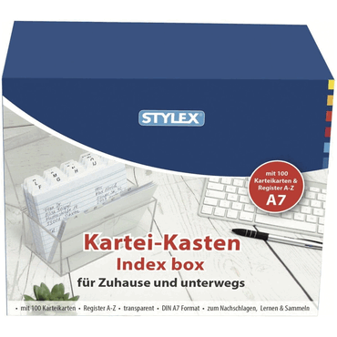 STYLEX Karteikasten Plastik -A7 transparent von STYLEX