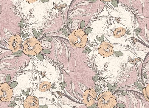 STYLISH FABRIC 147,3 cm breiter bedruckter Hi-Multi-Chiffon-gewaschener Stoff, weiches Material, Bekleidung, Vorhänge, Stirnband, Accessoires, Heimdekoration, Schule und DIY-Projekt, 2,7 m von STYLISH FABRIC