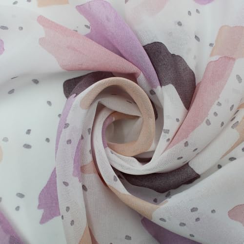 STYLISH FABRIC 147,3 cm breiter bedruckter Hi-Multi-Chiffon-gewaschener Stoff, weiches Material, Bekleidung, Vorhänge, Stirnband, Accessoires, Heimdekoration, Schule und DIY-Projekt, 2,7 m STYLISH FABRIC 147,3 cm breiter bedruckter Hi-Multi-Chiffon-gewaschener Stoff, weiches Material, Bekleidung, Vorhänge, Stirnband, Accessoires, Heimdekoration, Schule und DIY-Projekt, 2,7 m von STYLISH FABRIC