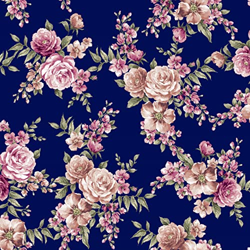 STYLISH FABRIC 147,3 cm breiter bedruckter Hi-Multi-Chiffon-gewaschener Stoff, weiches Material, Bekleidung, Vorhänge, Stirnband, Accessoires, Heimdekoration, Schule und DIY-Projekt, 9,1 m von STYLISH FABRIC