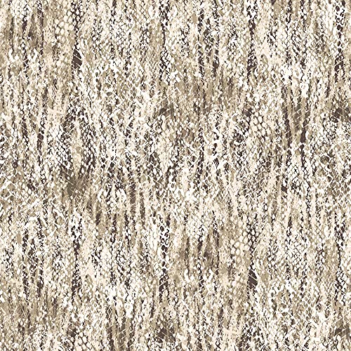 STYLISH FABRIC 147,3 cm breiter bedruckter Hi-Multi-Chiffon-gewaschener Stoff, weiches Material, Bekleidung, Vorhänge, Stirnband, Accessoires, Heimdekoration, Schule und DIY-Projekt, ecru-neutral, 91 von STYLISH FABRIC