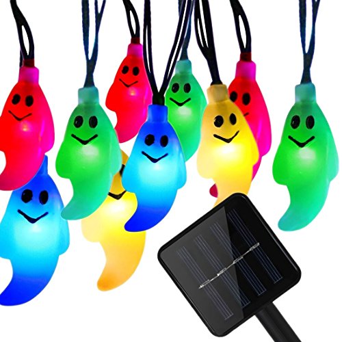 SUAVER Außen Weihnachten Lichterkette, 20LED Geist Solar Lichterkette 4.8m, Solarbetrieben Lichterkette wasserdichte Solar Beleuchtung Kugel für Party, Weihnachten,Party SUAVER Außen Weihnachten Lichterkette, 20LED Geist Solar Lichterkette 4.8m, Solarbetrieben Lichterkette wasserdichte Solar Beleuchtung Kugel für Party, Weihnachten,Party von SUAVER