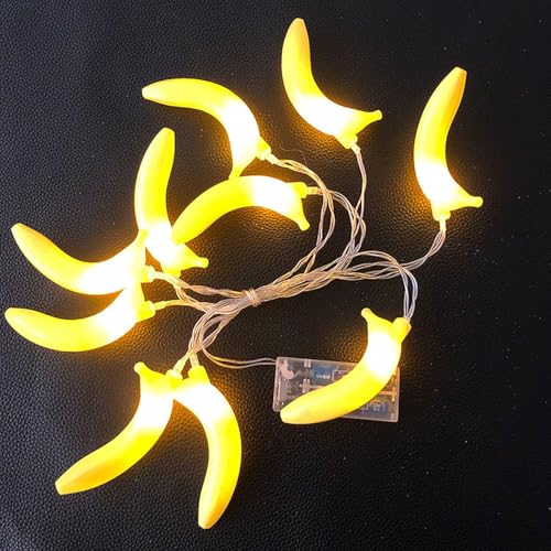 SUAVER LED Fruchte Lichterketten batteriebetriebene Weihnachtsbeleuchtung Hängelampen Dekorationen Lichter für Innenbeleuchtung Schlafzimmer,Hochzeit,Geburtstag (Bananen, 3m 20LED) von SUAVER