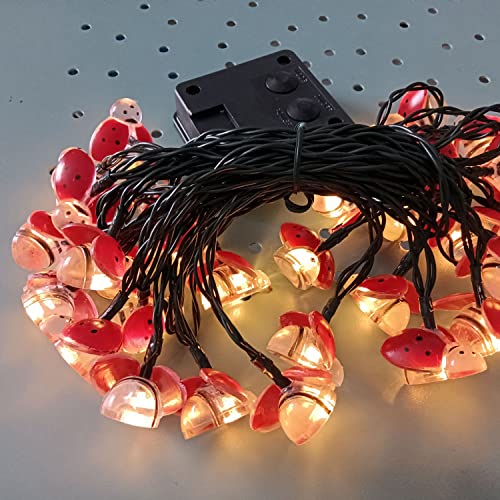 SUAVER Solar Lichterkette Außen, 21.3ft 30LED Marienkäfer Lichterkette Wasserdicht Solar Beleuchtung Deko lichterkette für Garten,Balkon,Terrasse,Tor,Hof,Hochzeit,Party(Warmweiß) von SUAVER