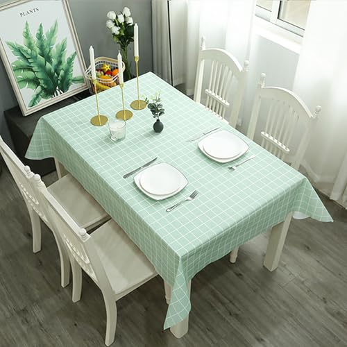 SUAVER Tischdecke, abwischbar, wasserdicht, öldicht, abwischbar, PVC, für Abendessen, Picknick, Tischdecke, Schutz für Küche, Party, Picknick, Terrasse, Garten, Dekor (blaues Gitter, 40 x 60 cm) von SUAVER