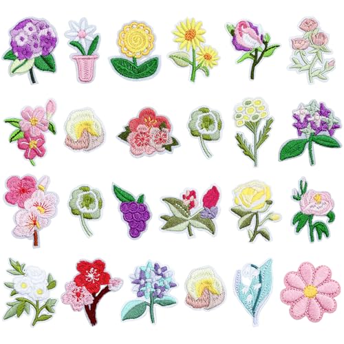 SUBANG Mini-Blumen zum Aufbügeln, 22 Muster, dekorativ, bestickt, bunt, bestickt, Applikationen zum Aufnähen oder Aufbügeln, für Kleidung, Jeans, Hut, Tasche, 24 Stück SUBANG Mini-Blumen zum Aufbügeln, 22 Muster, dekorativ, bestickt, bunt, bestickt, Applikationen zum Aufnähen oder Aufbügeln, für Kleidung, Jeans, Hut, Tasche, 24 Stück von SUBANG