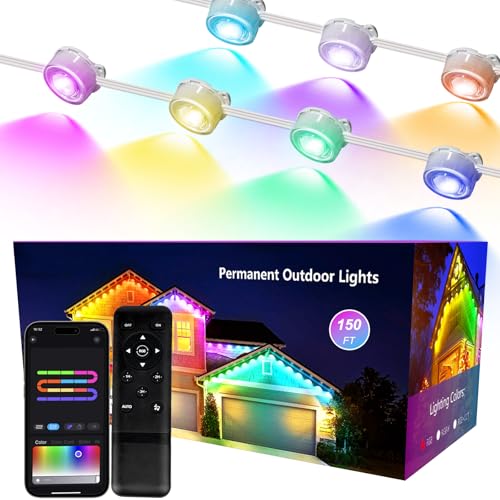 WIFI 45M RGBIC Permanente Lichterkette Außen, DC36V Einbaustrahler Mit 108Leds Kompatibel mit Alexa/Google Home,IP67 Wasserdicht Outdoor LED Strip Außenleuchten Wandleuchten Dimmbar Innenbeleuchtung WIFI 45M RGBIC Permanente Lichterkette Außen, DC36V Einbaustrahler Mit 108Leds Kompatibel mit Alexa/Google Home,IP67 Wasserdicht Outdoor LED Strip Außenleuchten Wandleuchten Dimmbar Innenbeleuchtung von SUBOSI