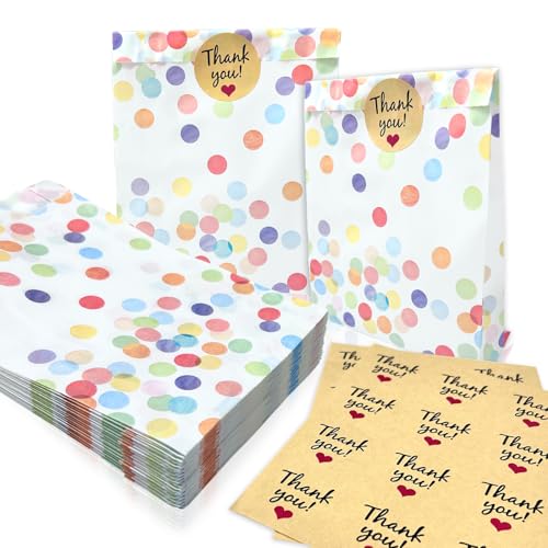 20er-Pack Süßigkeitentüten, gepunktete Papiertüten für Kuchen mit 24 Aufklebern, Papiertüte für Süßigkeiten, Hochzeitstüten für Geburtstage, Giveaways und Partys. 20er-Pack Süßigkeitentüten, gepunktete Papiertüten für Kuchen mit 24 Aufklebern, Papiertüte für Süßigkeiten, Hochzeitstüten für Geburtstage, Giveaways und Partys. von SUBTAVIK