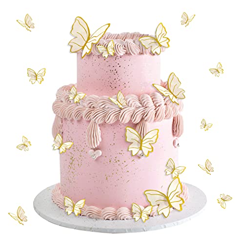 30 Stück Schmetterlings-Kuchenaufsatz, Schmetterlings-Kuchendekorationen, Schmetterlings-Cupcake-Topper, Schmetterlinge für alles Gute zum Geburtstag, Party, Babyparty, Kuchendekorationen (Hellrosa) 30 Stück Schmetterlings-Kuchenaufsatz, Schmetterlings-Kuchendekorationen, Schmetterlings-Cupcake-Topper, Schmetterlinge für alles Gute zum Geburtstag, Party, Babyparty, Kuchendekorationen (Hellrosa) von SUBTAVIK