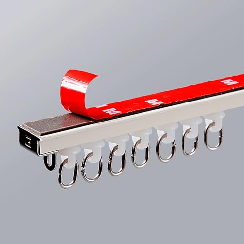 SUCHETA Gardinenstangenhalterungen ohne Bohren,Deckengardinenschiene ohne Bohren,Selbstklebende Decken- oder Wandgardinenschiene,Deckenhalterung für eine Decke oder Wand mit glatter Oberfläche (1 m SUCHETA Gardinenstangenhalterungen ohne Bohren,Deckengardinenschiene ohne Bohren,Selbstklebende Decken- oder Wandgardinenschiene,Deckenhalterung für eine Decke oder Wand mit glatter Oberfläche (1 m von SUCHETA
