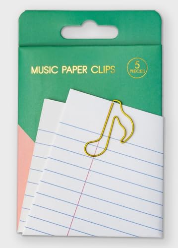 Suck UK - Büroklammern Musik | Goldfarbene Büroklammern für Schreibwaren | Große Büroklammern für Papierkram und Schule Schreibwaren-Set | Büroklammern Metall | Niedliches Set Büro & Zuhause | Suck UK - Büroklammern Musik | Goldfarbene Büroklammern für Schreibwaren | Große Büroklammern für Papierkram und Schule Schreibwaren-Set | Büroklammern Metall | Niedliches Set Büro & Zuhause | von SUCK UK