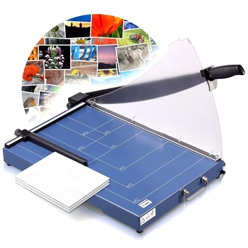 Manueller A4-Papierschneider, Hochleistungs-Papierschneider mit Guillotine, Schneidleistung bis zu 40 Blatt, Sicherheitsschutz, Schnittbreite 320 mm, for Scrapbooking, Bastelpapier und Fotos Manueller A4-Papierschneider, Hochleistungs-Papierschneider mit Guillotine, Schneidleistung bis zu 40 Blatt, Sicherheitsschutz, Schnittbreite 320 mm, for Scrapbooking, Bastelpapier und Fotos von SUCRFXJ