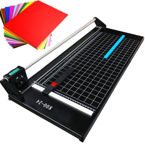 Manueller Papierschneider, robuster Papierschneider aus Metall, Präzisions-Rotationspapierschneider, 600 mm/970 mm/1250 mm Schnittbreite for Bastelpapier, Fotos, Filme, Karten, Lager, Büro(67cm) von SUCRFXJ