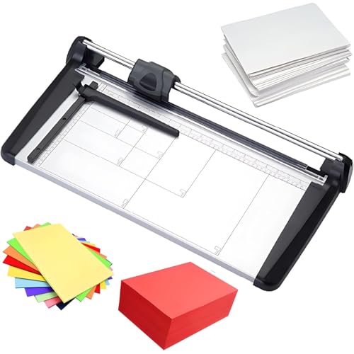 Manueller Papierschneider aus Metall, A2/A3/A4 Rotations-Papierschneider mit Positionierungslineal, 36 cm/48 cm/67 cm Schnittbreite, 15 Blatt Kapazität for Papier, Fotos, Etiketten, Karten(A3) von SUCRFXJ
