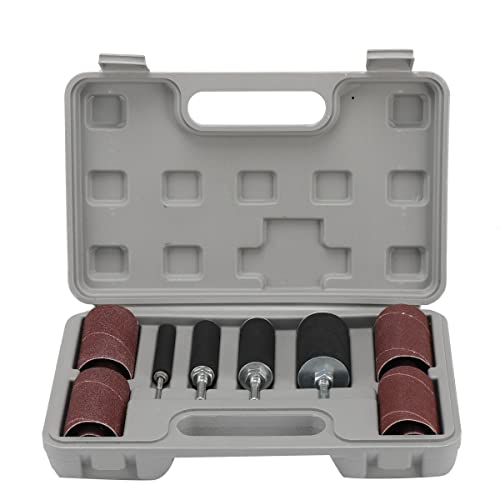 SUDEG 20 Stück Schleifwalzen Schleifhülsen Set, Spindelschleifer Schleifmaschine Schleifhülsen Werkzeugset Schleifhülsen mit Etui, 16 Schleifband & 4 Schleifrolle für Bohrmaschine SUDEG 20 Stück Schleifwalzen Schleifhülsen Set, Spindelschleifer Schleifmaschine Schleifhülsen Werkzeugset Schleifhülsen mit Etui, 16 Schleifband & 4 Schleifrolle für Bohrmaschine von SUDEG