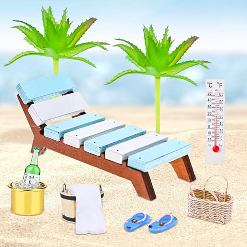 12 Stück Miniatur Deko Sauna Zubehör Strand Deko, Mini Wellness Deko Zubehör Geschenk, Mini-Stranddekorationen, Miniliegestuhl Sonnenschirm Kleine Palme Deko, DIY Zen Garten Dekoration 12 Stück Miniatur Deko Sauna Zubehör Strand Deko, Mini Wellness Deko Zubehör Geschenk, Mini-Stranddekorationen, Miniliegestuhl Sonnenschirm Kleine Palme Deko, DIY Zen Garten Dekoration von SUFANG