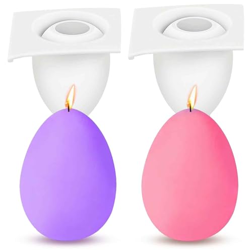 2 PCS Silikonform Ostern Ostern Silikonform DIY Kerzen Eierform Silikonformen Kann Zur Herstellung Von Duftkerzen Seifen Und Verwendet Werden Gießformen für Ostern Dekorationen geschenke von SUFANG