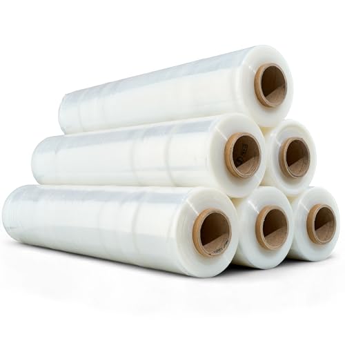SUG - 4er Set Stretchfolie Transparent 50cm x 300m - Profi Schutzfolie für Möbel, Verpackung, Umzug - Extra Hohe Reißfestigkeit Verpackungsfolie - Wickelfolie ideal als Umzugsfolie oder Palettenfolie von SUG Seyman Utensils Germany
