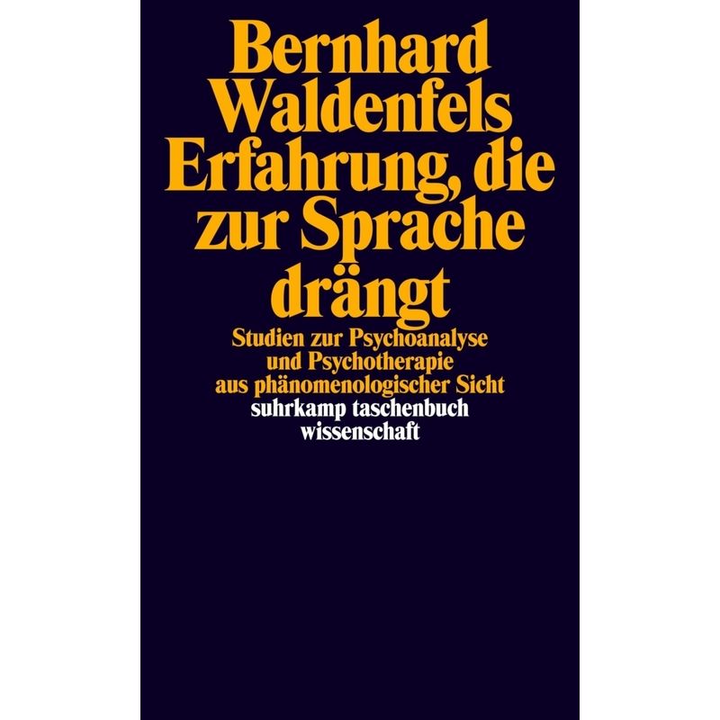 Erfahrung, Die Zur Sprache Drängt - Bernhard Waldenfels, Taschenbuch von SUHRKAMP VERLAG