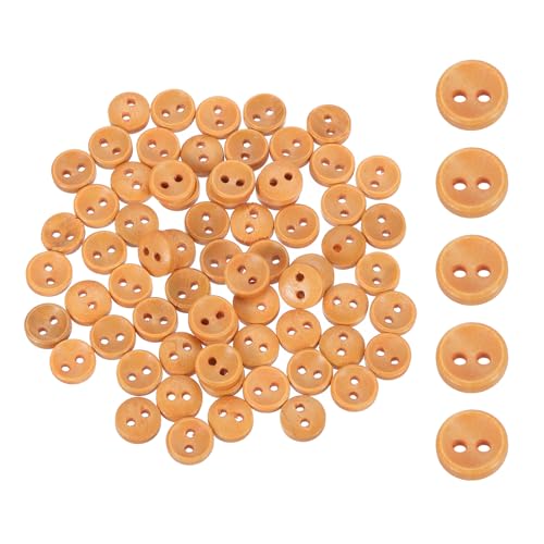 SUIKIHUM Holzknöpfe, rund, 2 Löcher, handgefertigt, dekorativ, für Heimwerker, Häkeln, Mantel, Stoff, gewebte Tasche, Handwerk, Hellorange, 50 Stück SUIKIHUM Holzknöpfe, rund, 2 Löcher, handgefertigt, dekorativ, für Heimwerker, Häkeln, Mantel, Stoff, gewebte Tasche, Handwerk, Hellorange, 50 Stück von SUIKIHUM