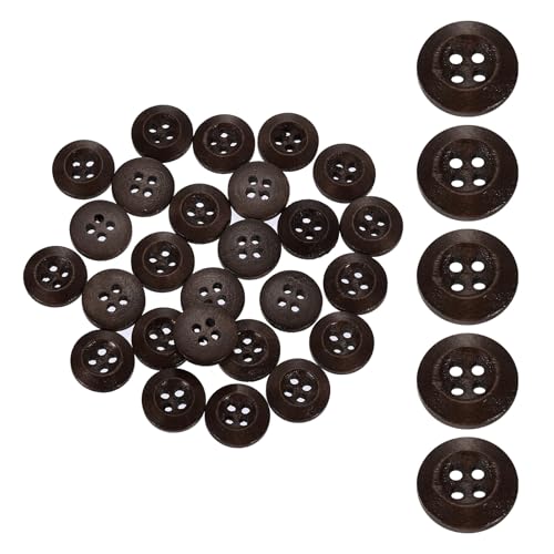 SUIKIHUM Holzknöpfe, rund, 4 Löcher, handgefertigt, dekorativ, für Heimwerker, Häkeln, Mantel, Stoff, gewebte Tasche, Handwerk, Dunkelbraun, 50 Stück SUIKIHUM Holzknöpfe, rund, 4 Löcher, handgefertigt, dekorativ, für Heimwerker, Häkeln, Mantel, Stoff, gewebte Tasche, Handwerk, Dunkelbraun, 50 Stück von SUIKIHUM