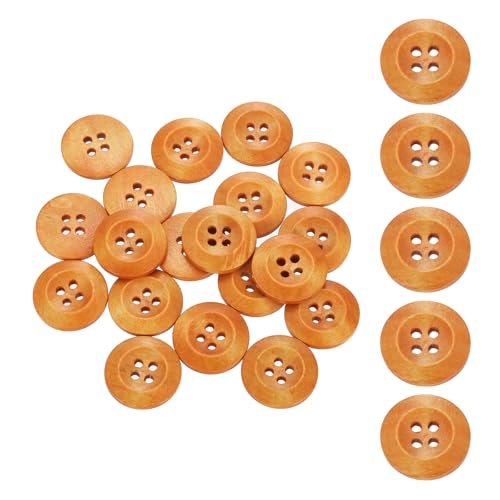 SUIKIHUM Holzknöpfe, rund, 4 Löcher, handgefertigt, dekorativ, für Heimwerker, Häkeln, Mantel, Stoff, gewebte Tasche, Handwerk, Hellbraun, 50 Stück SUIKIHUM Holzknöpfe, rund, 4 Löcher, handgefertigt, dekorativ, für Heimwerker, Häkeln, Mantel, Stoff, gewebte Tasche, Handwerk, Hellbraun, 50 Stück von SUIKIHUM