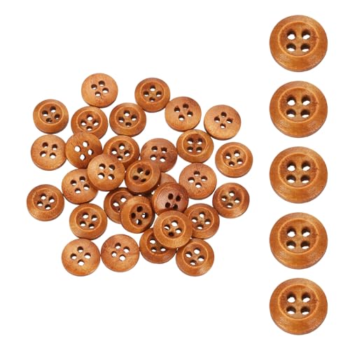 SUIKIHUM Holzknöpfe, rund, 4 Löcher, handgefertigt, dekorativ, für Heimwerker, Häkeln, Mantel, Stoff, gewebte Tasche, Handwerk, Hellbraun, 50 Stück SUIKIHUM Holzknöpfe, rund, 4 Löcher, handgefertigt, dekorativ, für Heimwerker, Häkeln, Mantel, Stoff, gewebte Tasche, Handwerk, Hellbraun, 50 Stück von SUIKIHUM