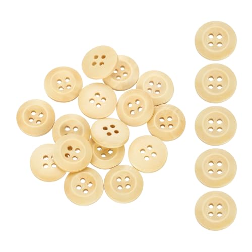 SUIKIHUM Holzknöpfe, rund, 4 Löcher, handgefertigt, dekorativ, für Heimwerker, Häkeln, Mantel, Stoff, gewebte Tasche, Handwerk, Holzfarbe, 50 Stück SUIKIHUM Holzknöpfe, rund, 4 Löcher, handgefertigt, dekorativ, für Heimwerker, Häkeln, Mantel, Stoff, gewebte Tasche, Handwerk, Holzfarbe, 50 Stück von SUIKIHUM