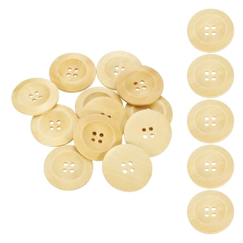 SUIKIHUM Holzknöpfe, rund, 4 Löcher, handgefertigt, dekorativ, für Heimwerker, Häkeln, Mantel, Stoff, gewebte Tasche, Handwerk, Holzfarbe, 50 Stück SUIKIHUM Holzknöpfe, rund, 4 Löcher, handgefertigt, dekorativ, für Heimwerker, Häkeln, Mantel, Stoff, gewebte Tasche, Handwerk, Holzfarbe, 50 Stück von SUIKIHUM