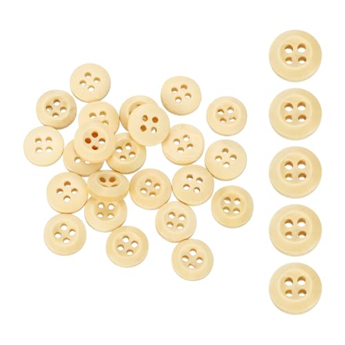 SUIKIHUM Holzknöpfe, rund, 4 Löcher, handgefertigt, dekorativ, für Heimwerker, Häkeln, Mantel, Stoff, gewebte Tasche, Handwerk, Holzfarbe, 50 Stück SUIKIHUM Holzknöpfe, rund, 4 Löcher, handgefertigt, dekorativ, für Heimwerker, Häkeln, Mantel, Stoff, gewebte Tasche, Handwerk, Holzfarbe, 50 Stück von SUIKIHUM