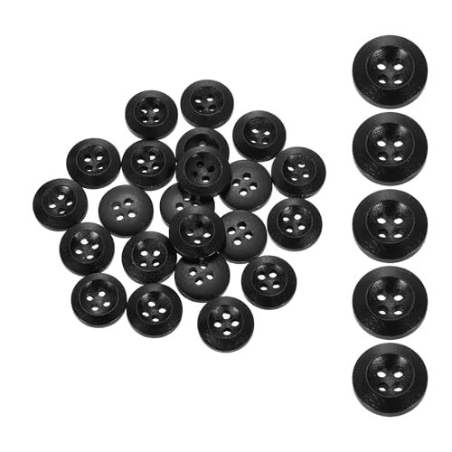 SUIKIHUM Holzknöpfe, rund, 4 Löcher, handgefertigt, dekorativ, für Heimwerker, Häkeln, Mantel, Stoff, gewebte Tasche, Handwerk, Schwarz, 50 Stück SUIKIHUM Holzknöpfe, rund, 4 Löcher, handgefertigt, dekorativ, für Heimwerker, Häkeln, Mantel, Stoff, gewebte Tasche, Handwerk, Schwarz, 50 Stück von SUIKIHUM